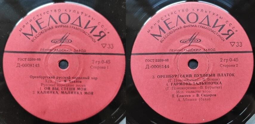 Оренбургский русский народный хор, худ. рук. Я. Хохлов