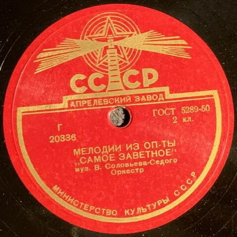 Оркестр — Мелодии из оперетты В. Соловьева-Седого "Самое заветное"