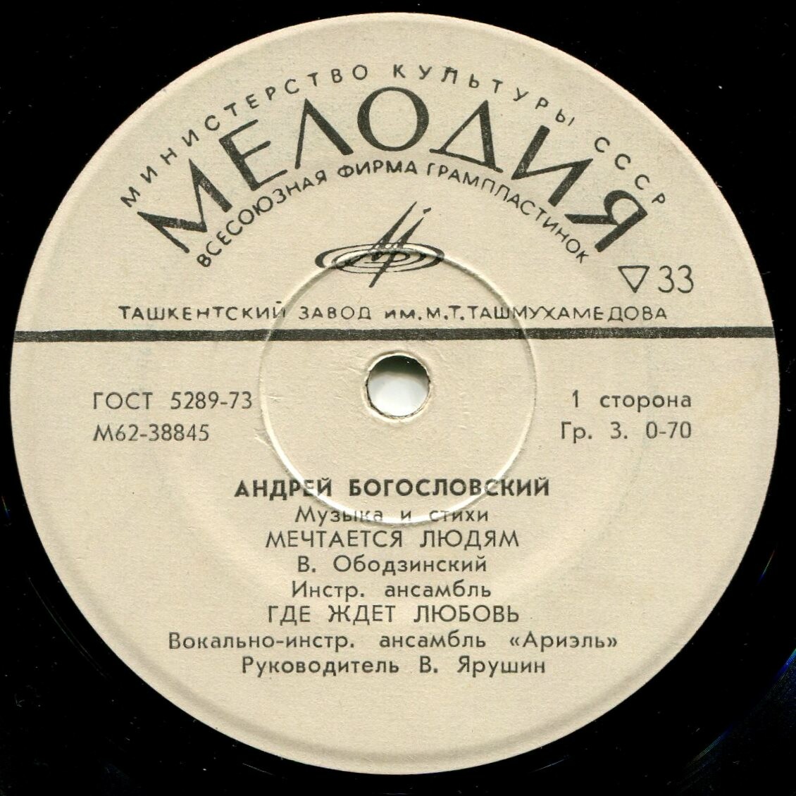 Андрей БОГОСЛОВСКИЙ, музыка и стихи