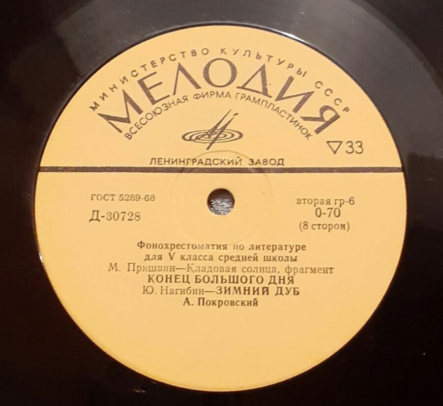 ФОНОХРЕСТОМАТИЯ по литературе для V класса средней школы (3/4)