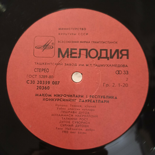 ЛАУРЕАТЫ I РЕСПУБЛИКАНСКОГО КОНКУРСА ИСПОЛНИТЕЛЕЙ МАКОМОВ