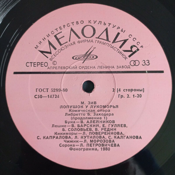 М. ЗИВ. «Лопушок у Лукоморья», комическая опера.