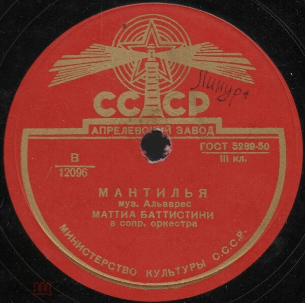 М. Баттистини - Мантилья // Э. Карузо - Ария Надира