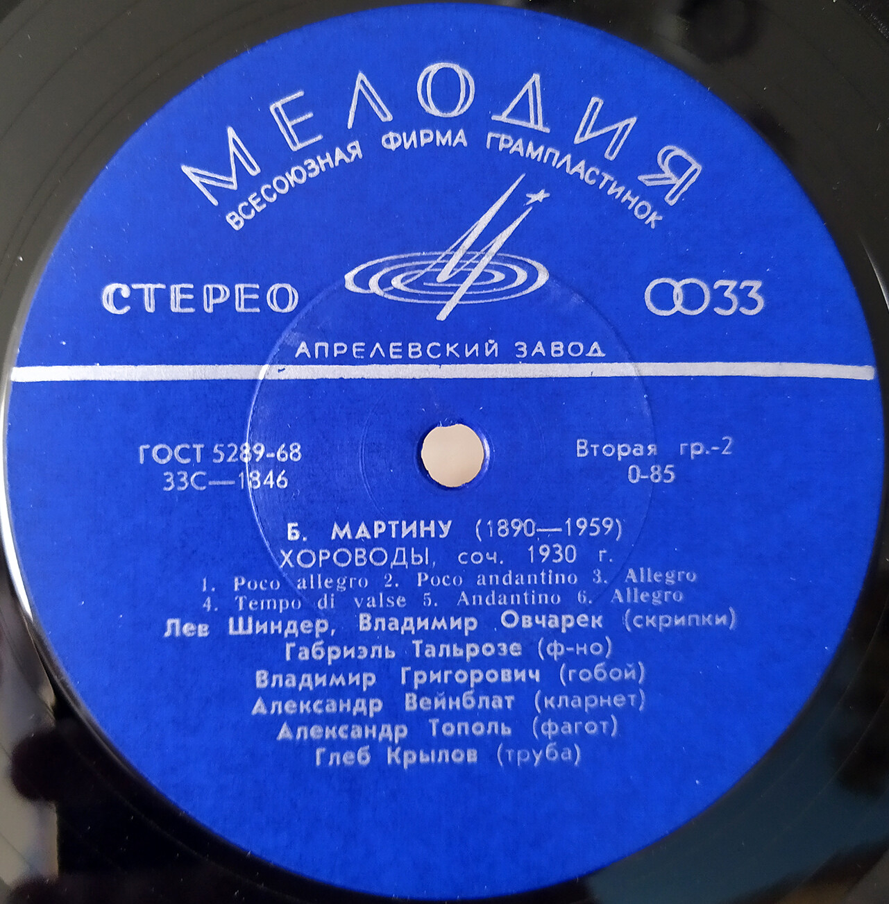 Б. МАРТИНУ: Концертино, Хороводы