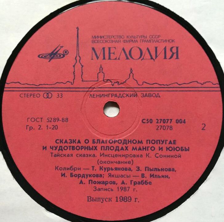 Сказка о благородном попугае и чудотворных плодах манго и ююбы (тайская сказка). Инсценировка К. Сониной