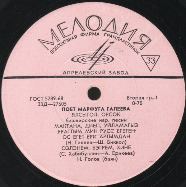 Марфуга ГАЛЕЕВА (Башкирская АССР)