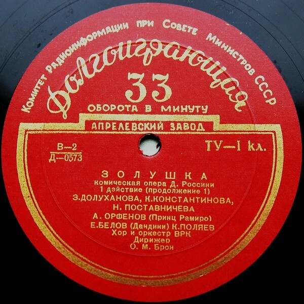 Дж. Россини (1792–1868). «Золушка», комическая опера (О. Брон)