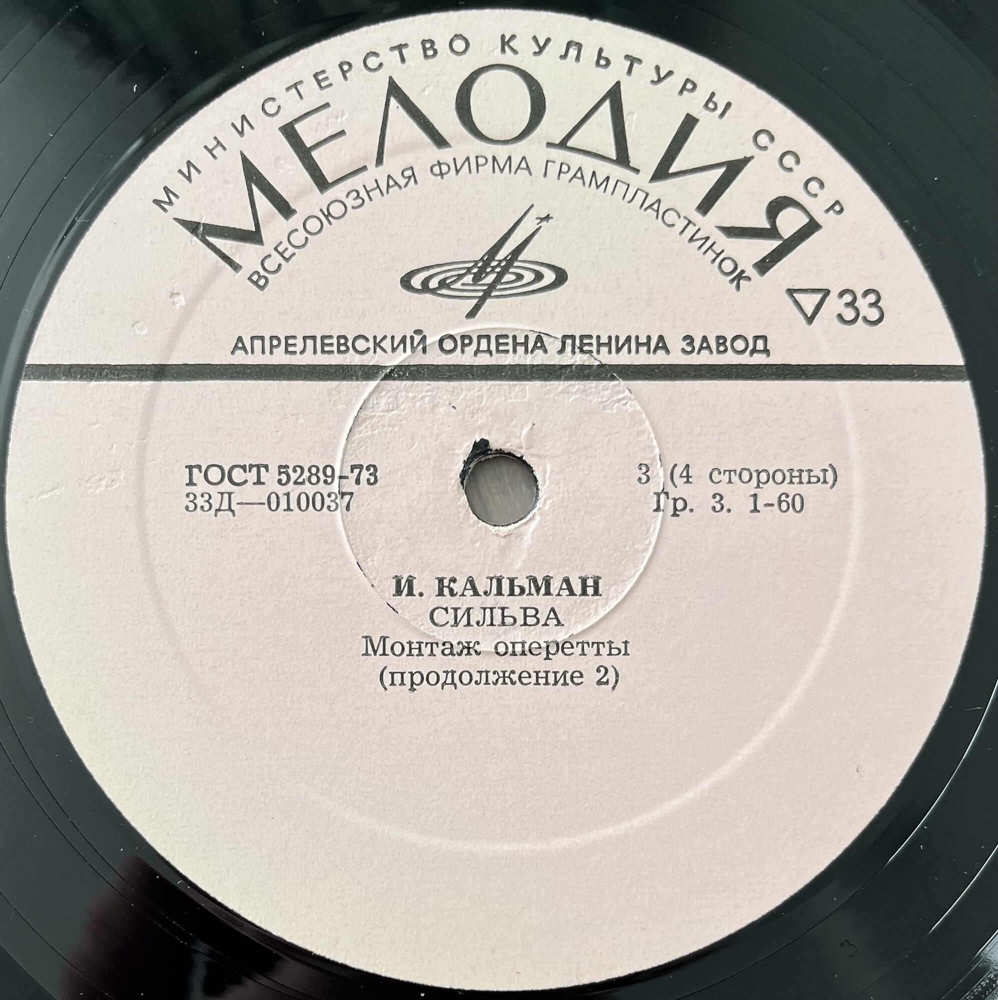 И. КАЛЬМАН (1882–1953) «Сильва», монтаж оперетты