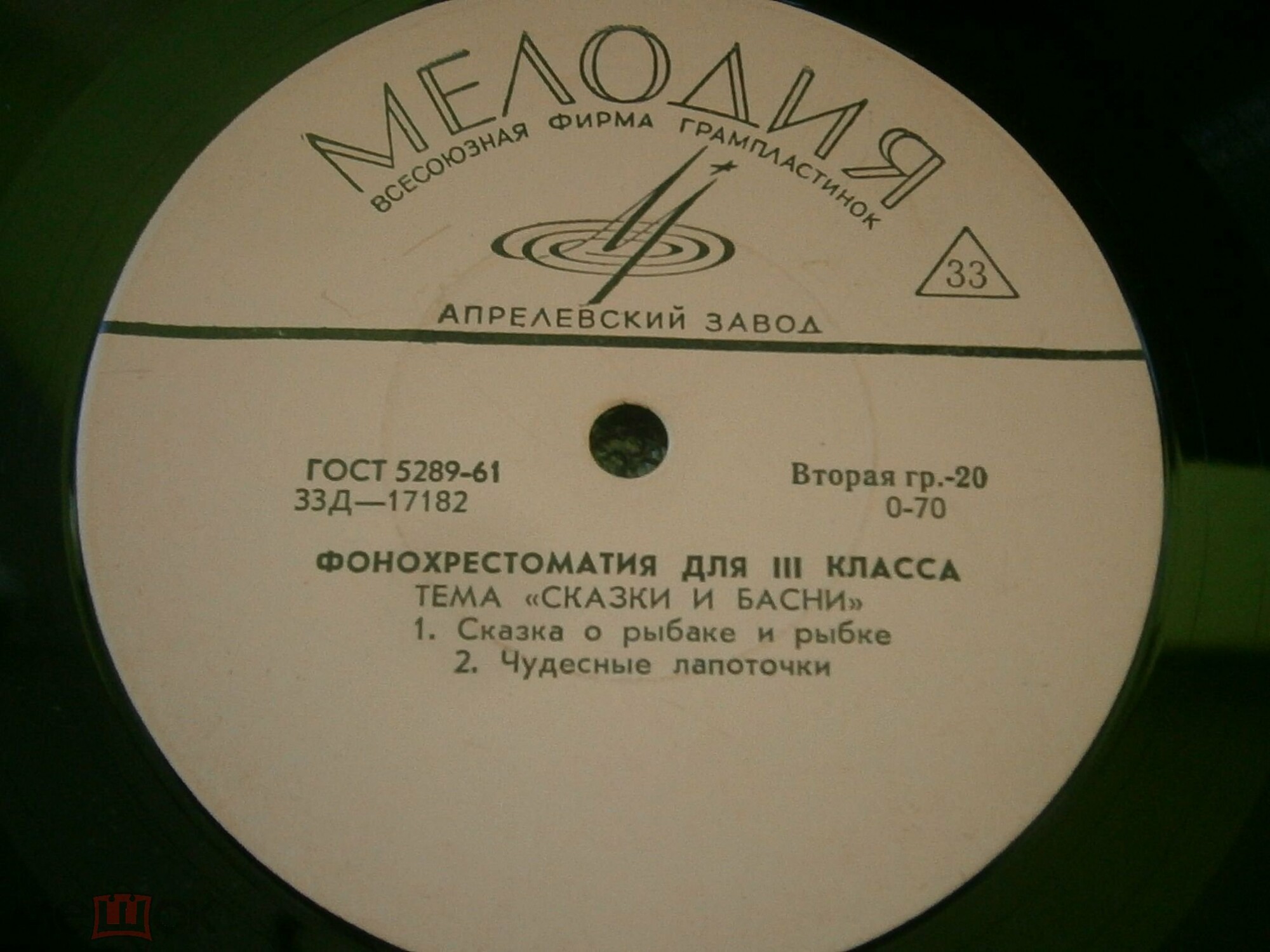 Фонохрестоматия для III класса (10/10). Тема «Сказки и басни»