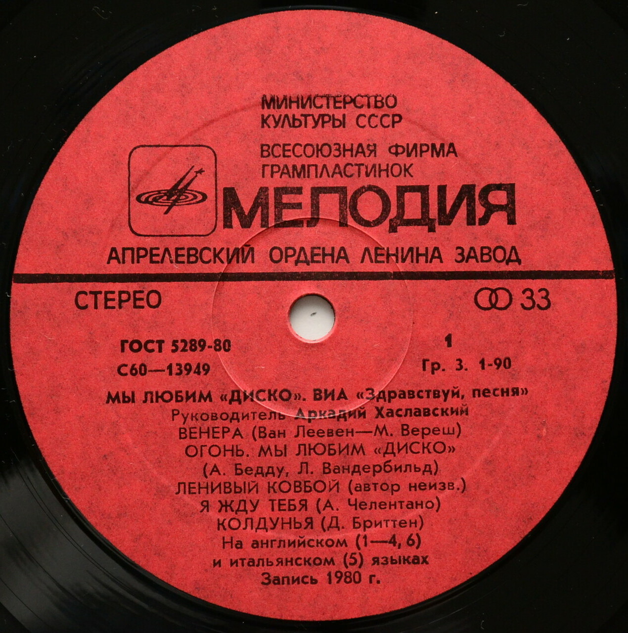 ВИА «ЗДРАВСТВУЙ ПЕСНЯ»:  «Мы любим диско»