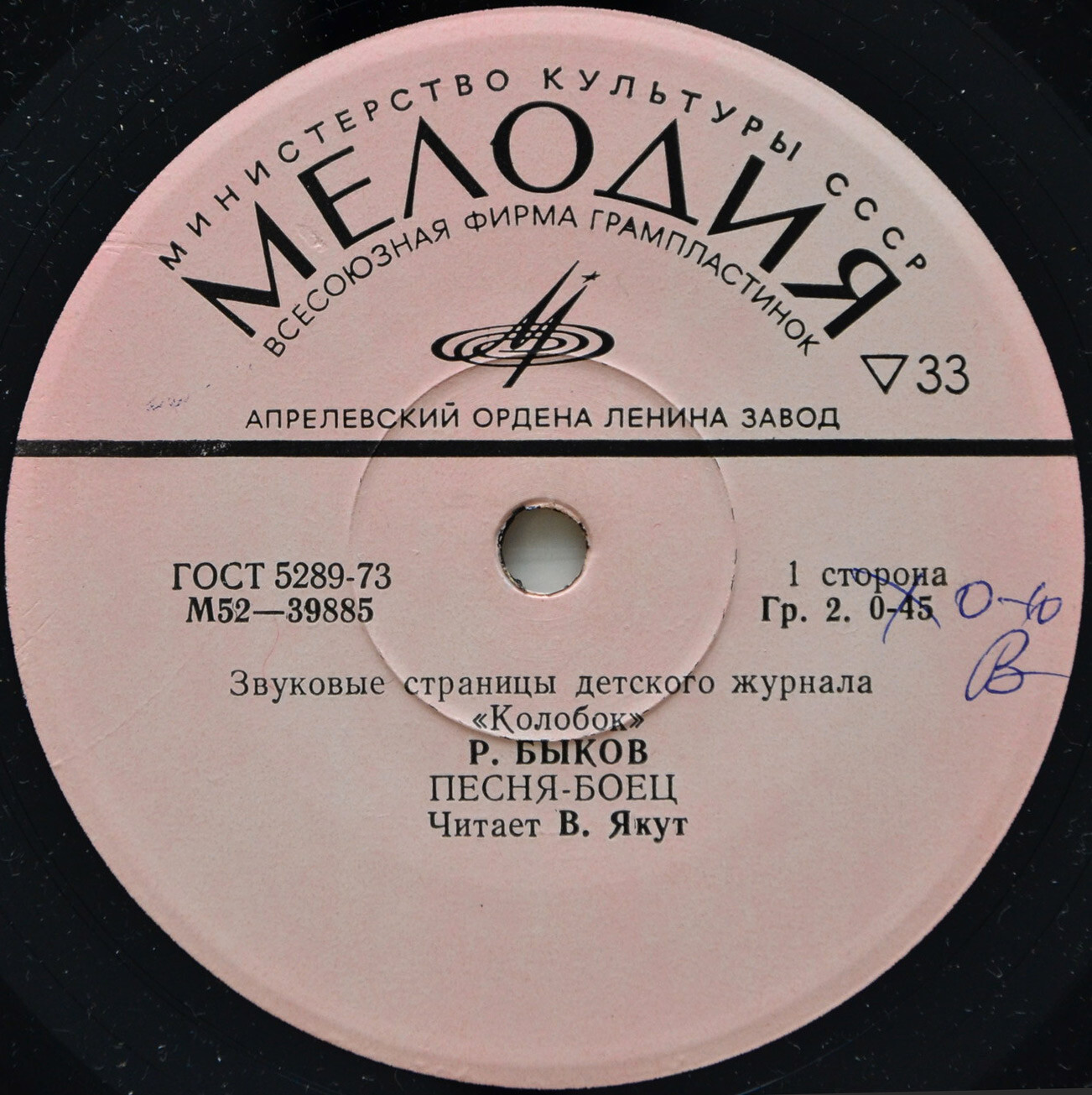Песня-боец / Павлик-фанфарист. Звуковые страницы детского журнала «Колобок»