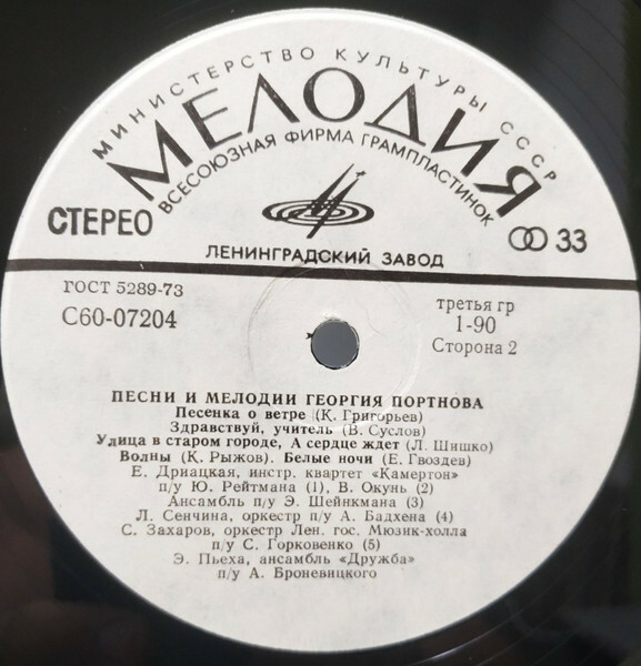 Песни и мелодии Георгия Портнова