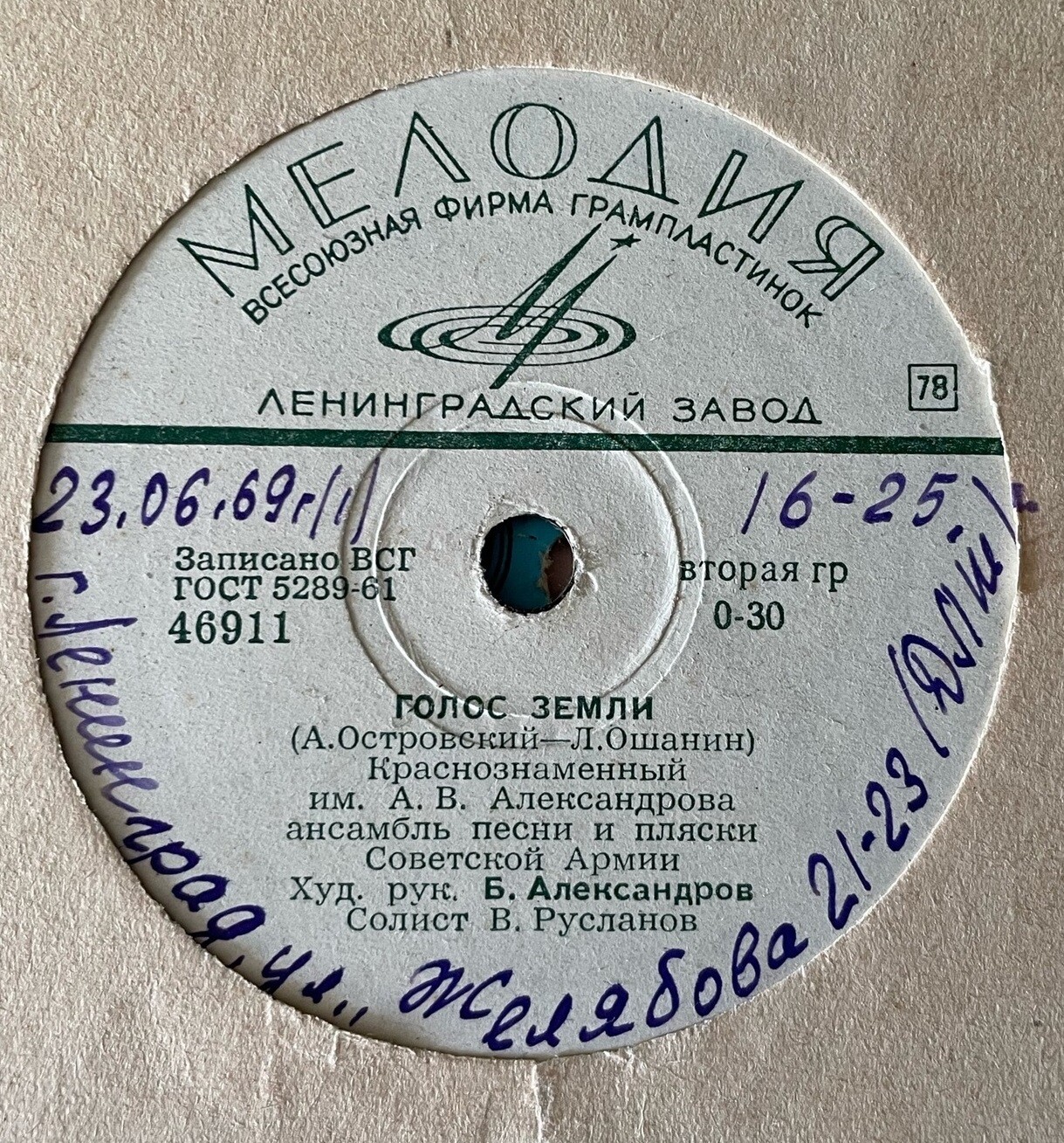 Краснознаменный им. А. В. Александрова ансамбль песни и пляски Советской Армии, худ. рук. Б. Александров