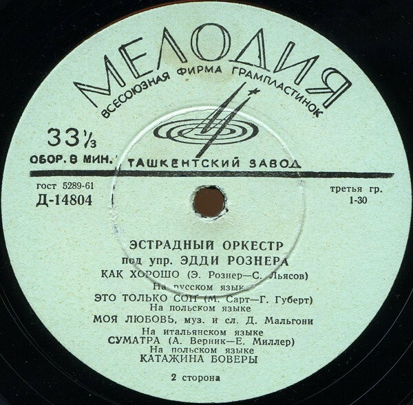 ЭСТРАДНЫЙ ОРКЕСТР п/у Э. РОЗНЕРА