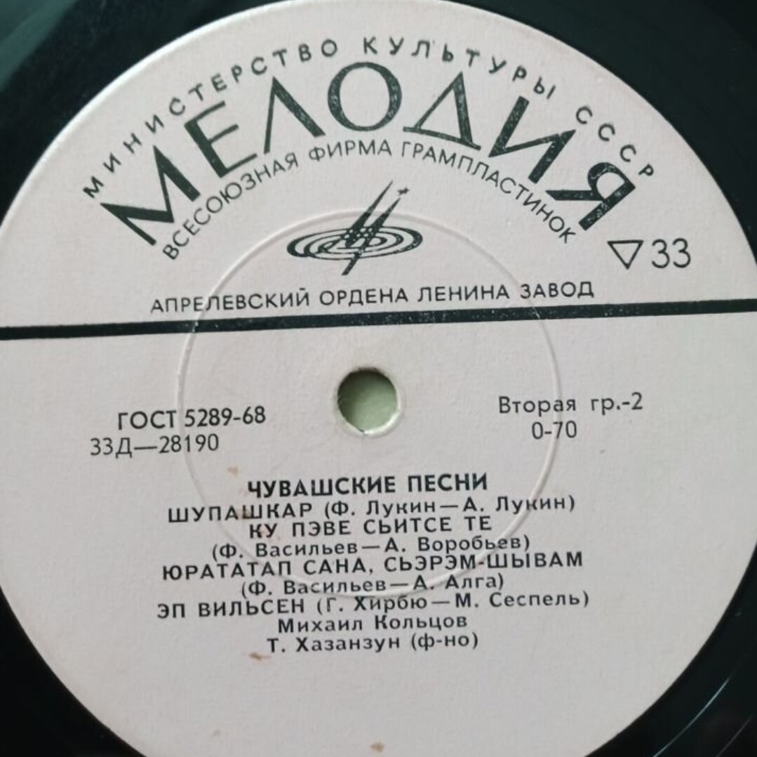 ЧУВАШСКИЕ ПЕСНИ