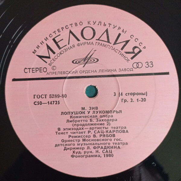 М. ЗИВ. «Лопушок у Лукоморья», комическая опера.