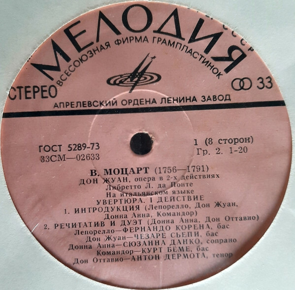 В.МОЦАРТ. Дон Жуан