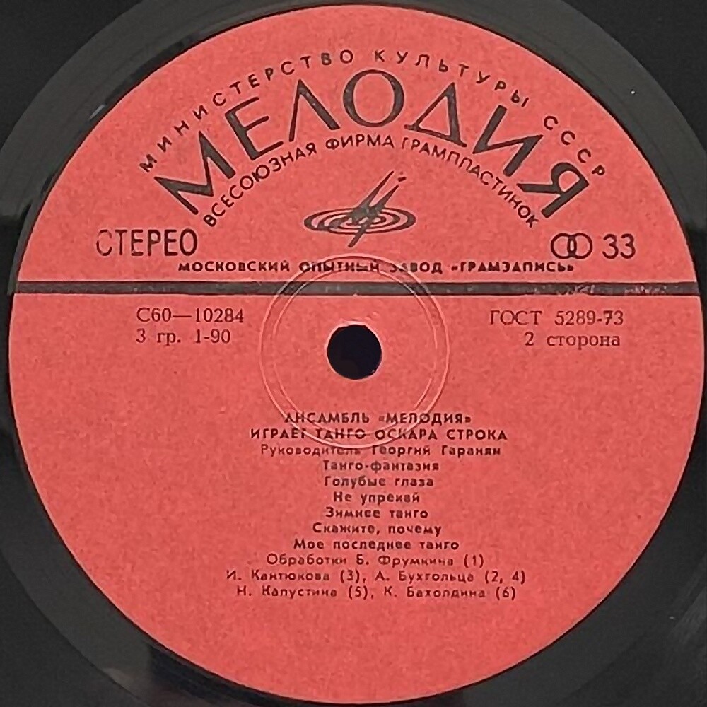 Ансамбль «Мелодия» играет танго Оскара Строка