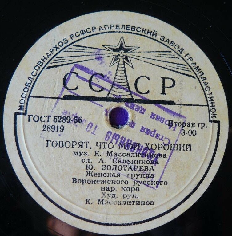 Женская группа Воронежского русского народного хора. Худ. рук. К. Массалитинов