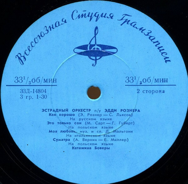 ЭСТРАДНЫЙ ОРКЕСТР п/у Э. РОЗНЕРА