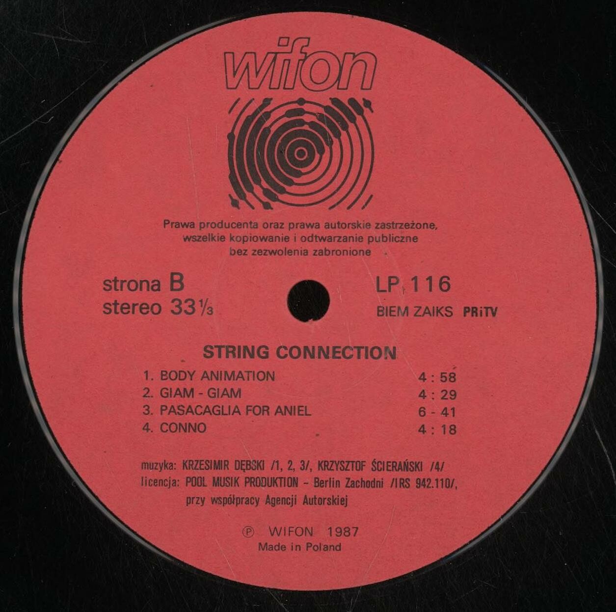 String Connection [по заказу польской фирмы WIFON, LP 116]