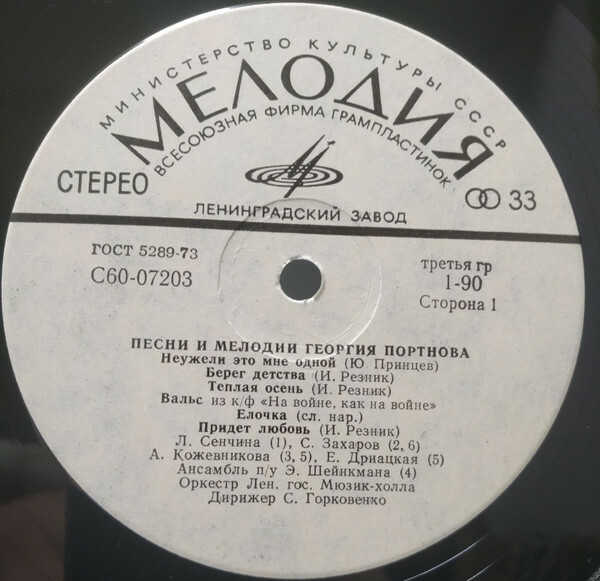 Песни и мелодии Георгия Портнова