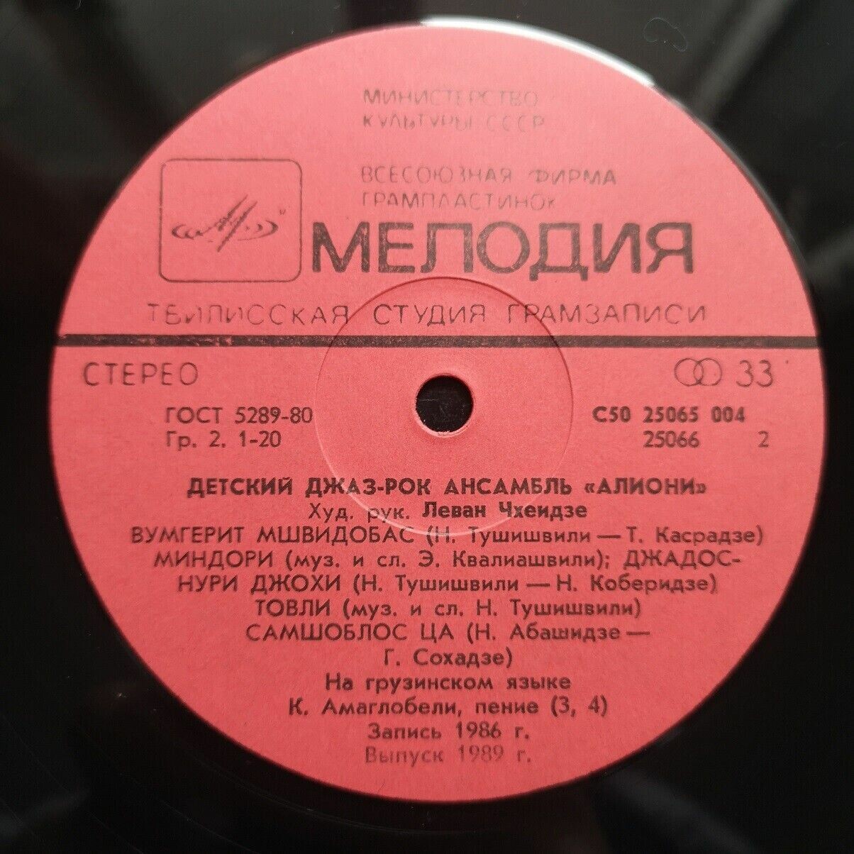 ДЕТСКИЙ ДЖАЗ-РОК АНСАМБЛЬ «АЛИОНИ», худ. рук. Леван Чхеидзе