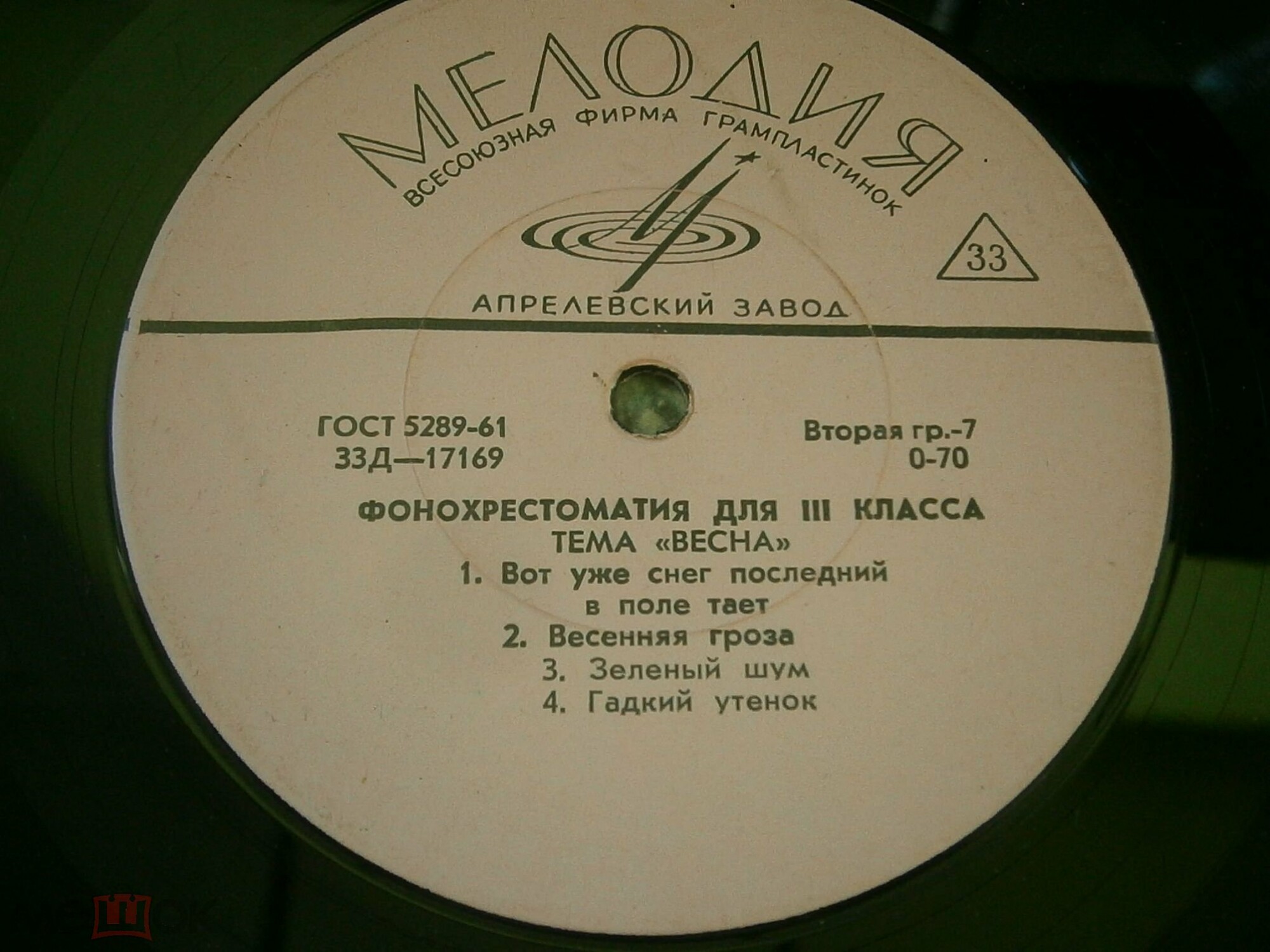 ФОНОХРЕСТОМАТИЯ для III класса (4/10): Тема "Весна"