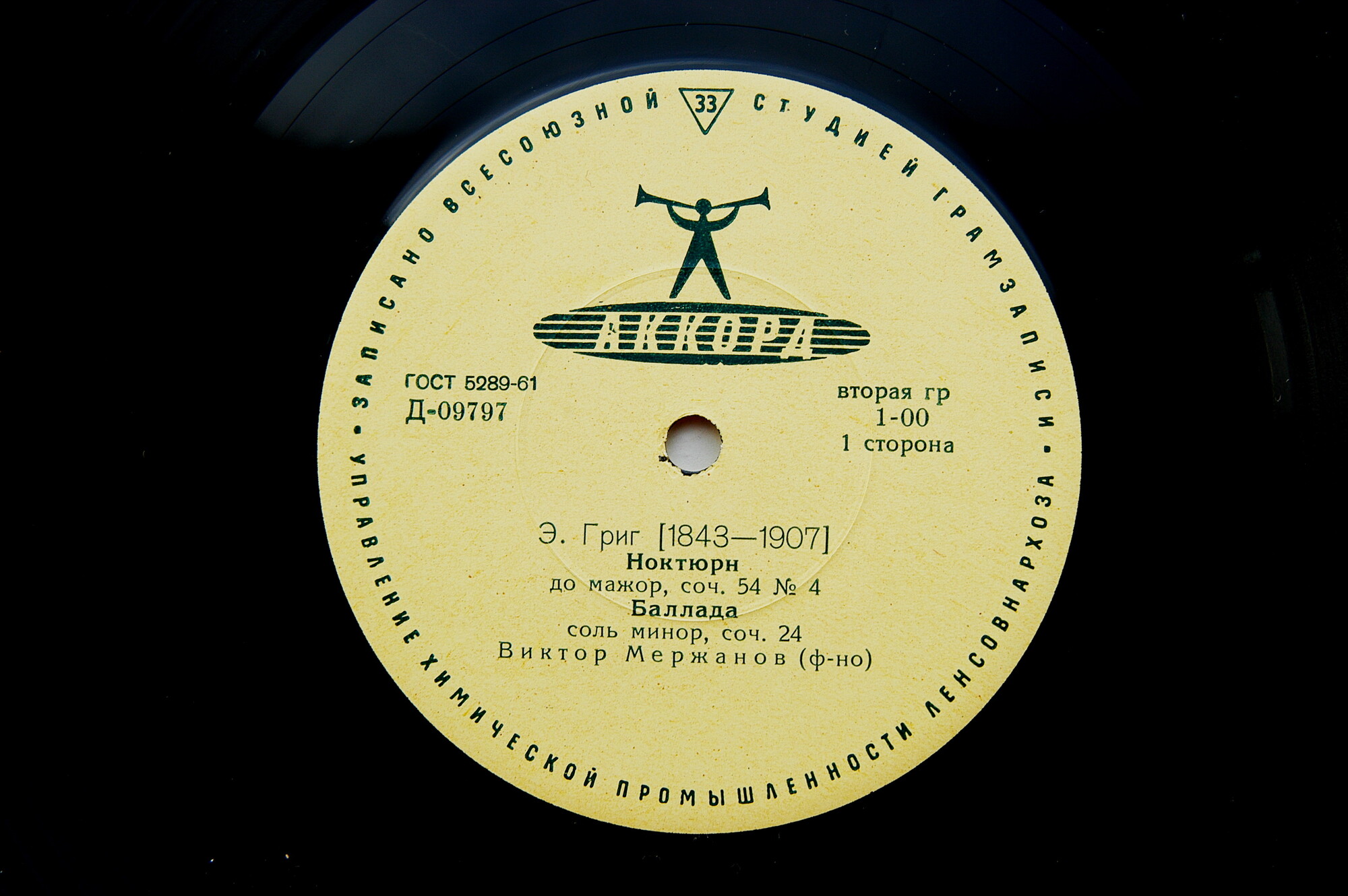 Э. Григ. Играет Виктор Мержанов (ф-но)