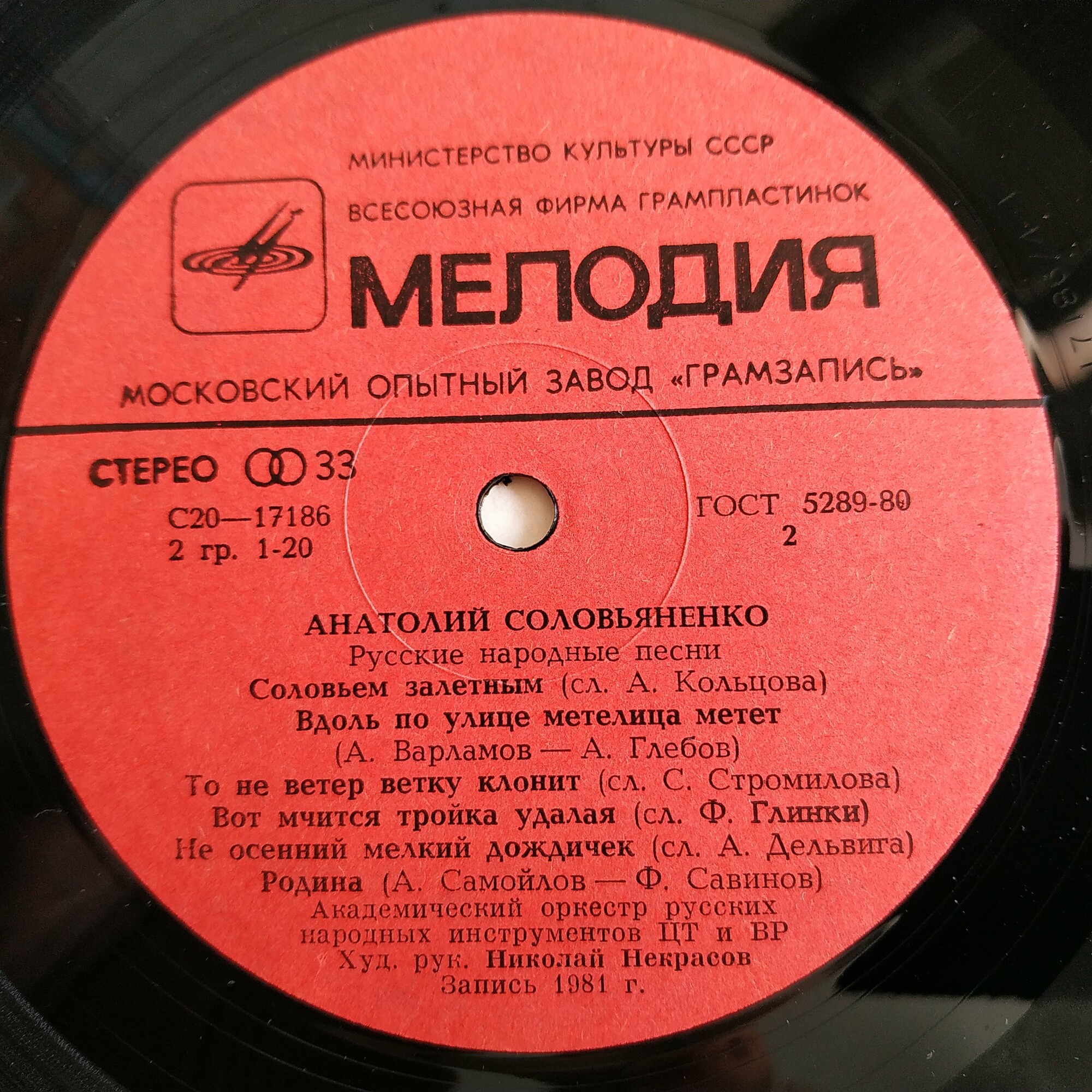 Анатолий СОЛОВЬЯНЕНКО. Руские народные песни