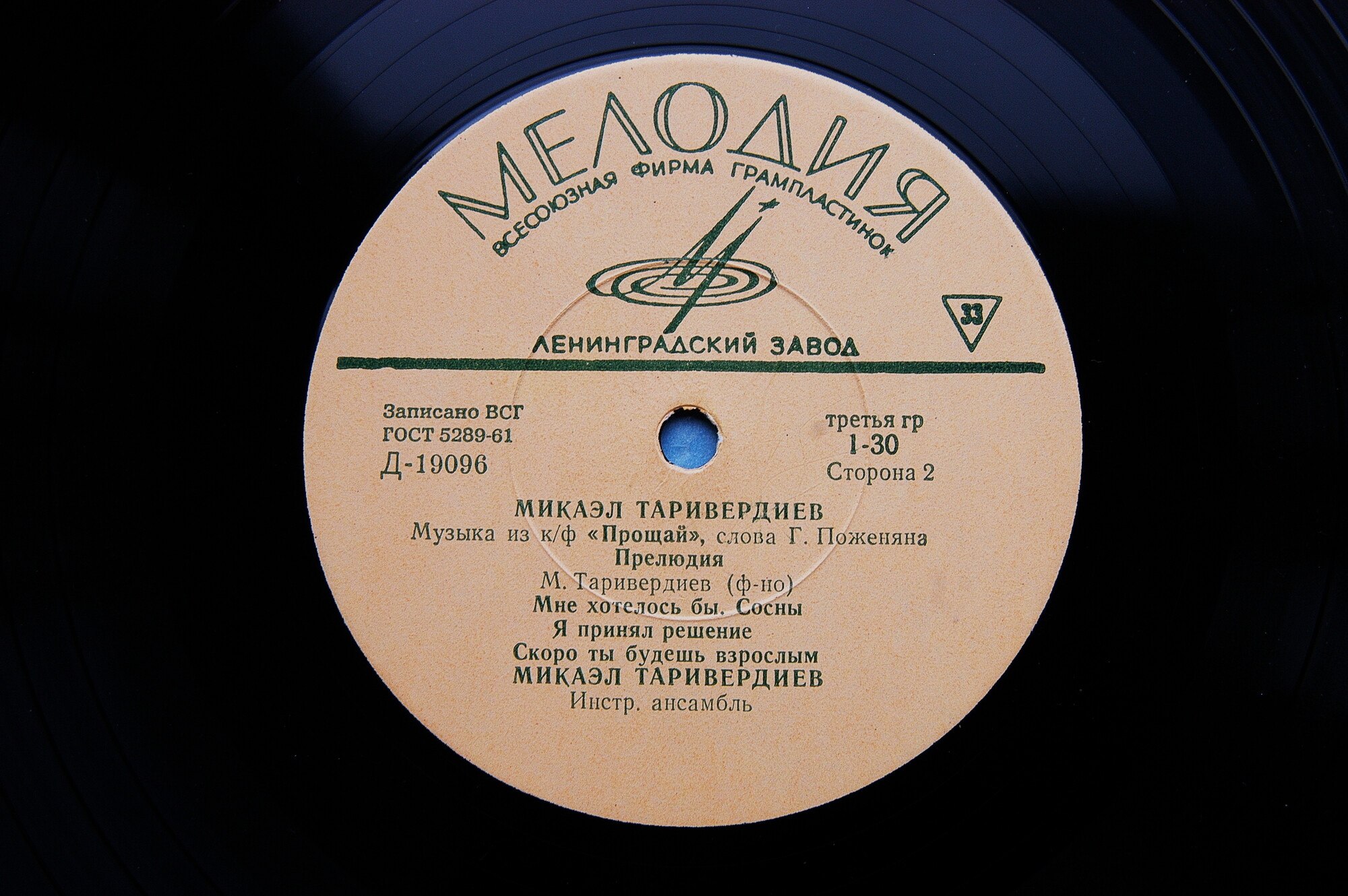 Микаэл ТАРИВЕРДИЕВ (1931) - Музыка из к/ф «Прощай» (сл. Г. Поженяна)
