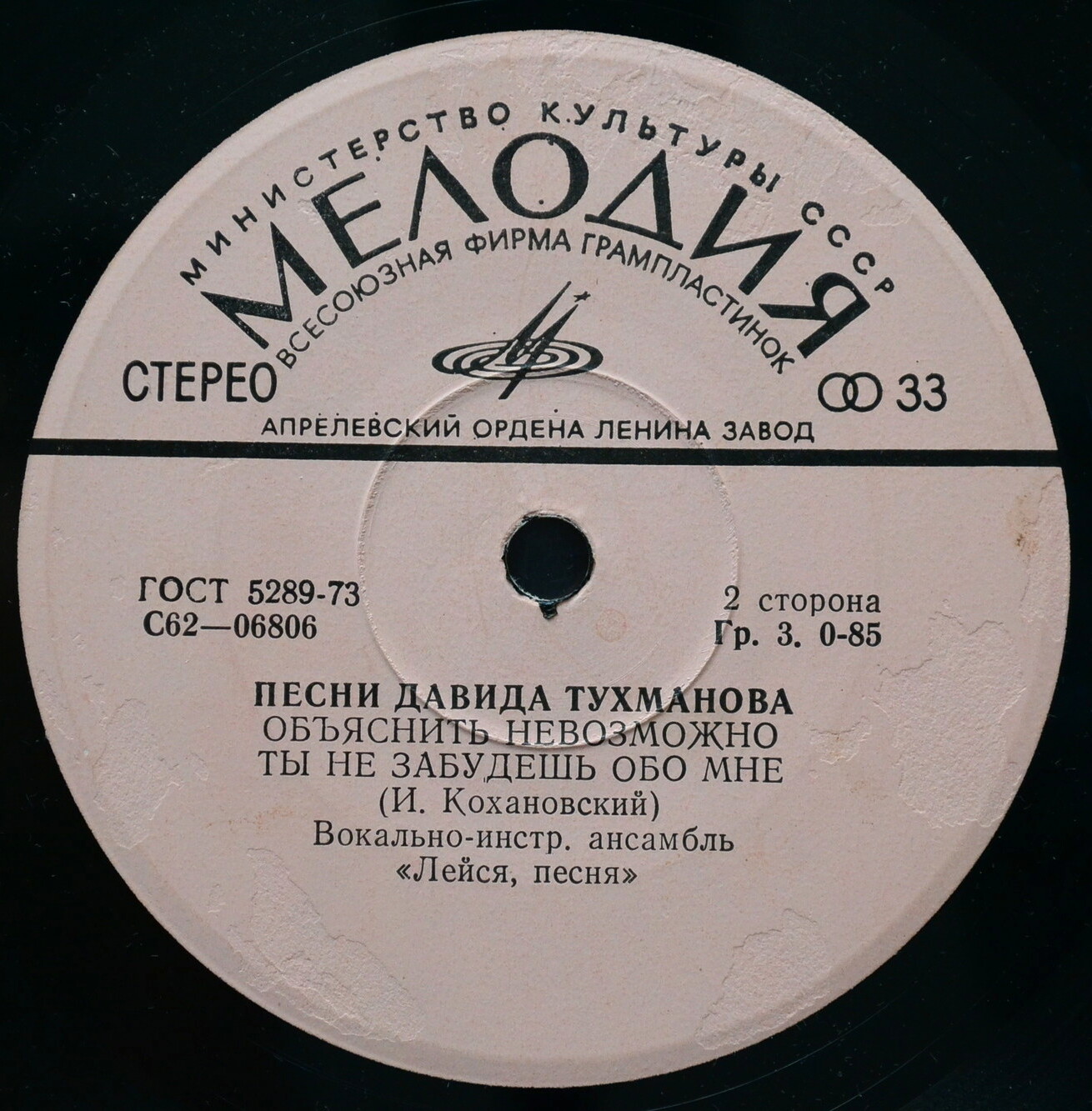 ВИА «Лейся, песня». Песни Давида Тухманова