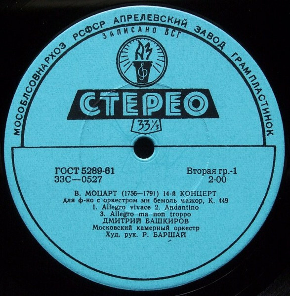 В. МОЦАРТ, Г. ГАЛЫНИН: Концерты для ф-но с оркестром (Д. Башкиров)