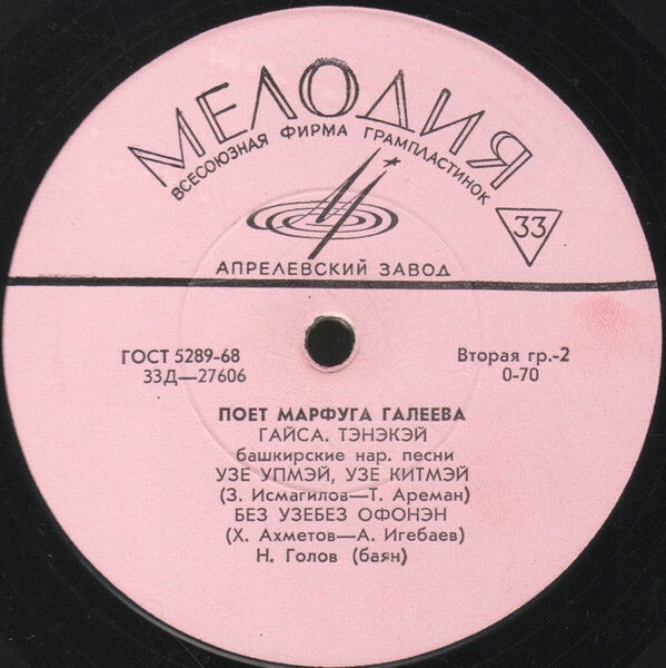 Марфуга ГАЛЕЕВА (Башкирская АССР)