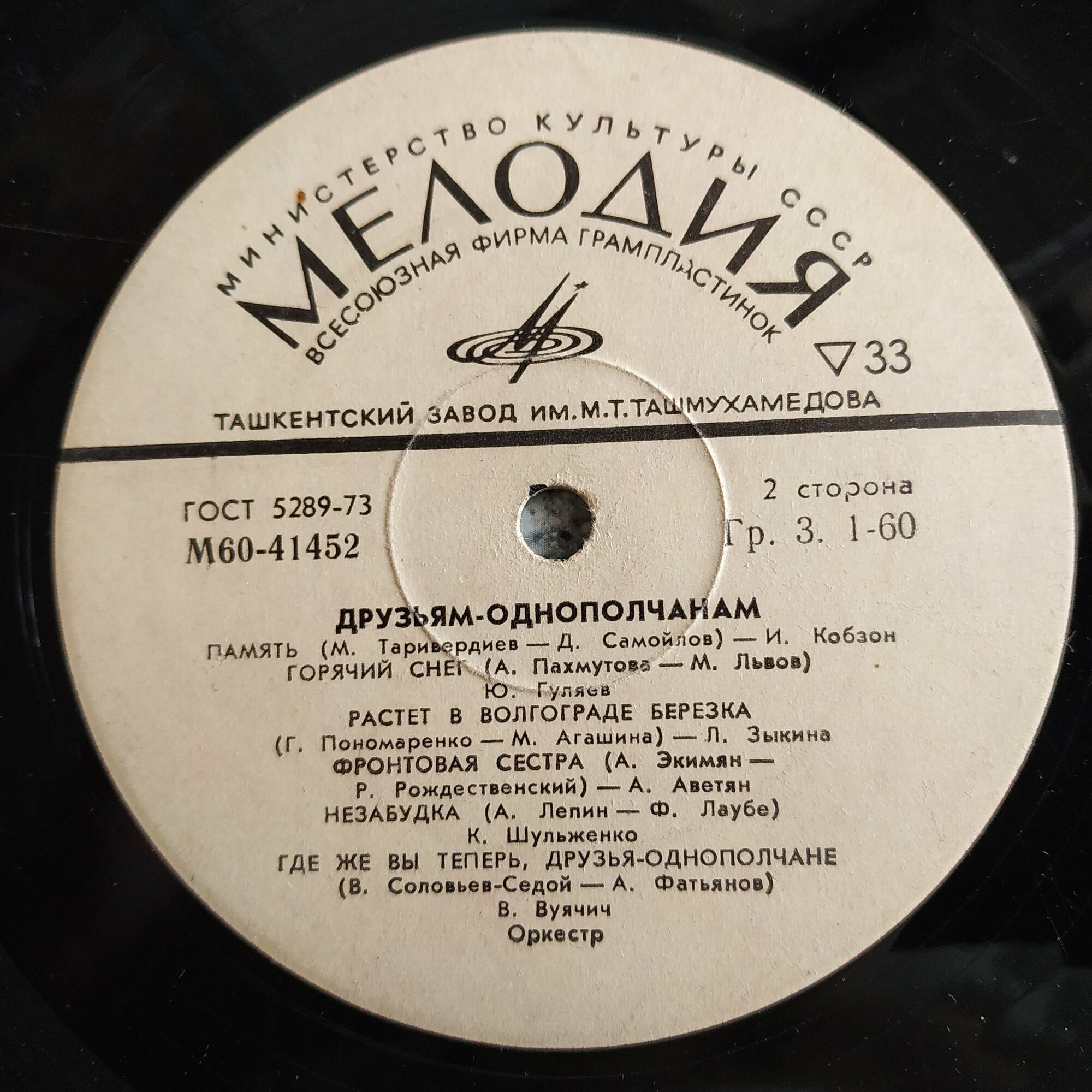 ДРУЗЬЯМ-ОДНОПОЛЧАНАМ