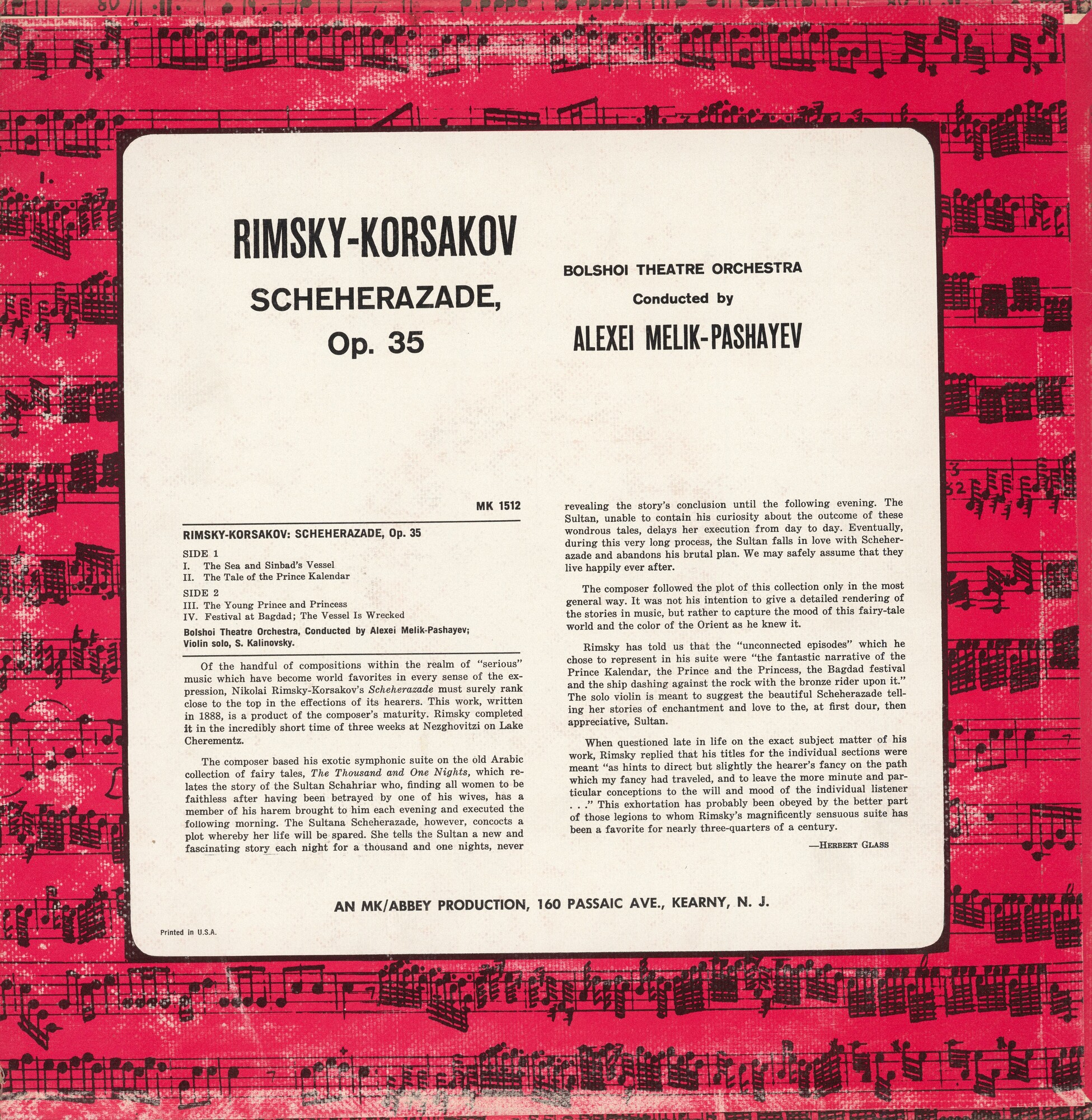Н. Римский-Корсаков. «Шехеразада», симфоническая сюита, соч. 35