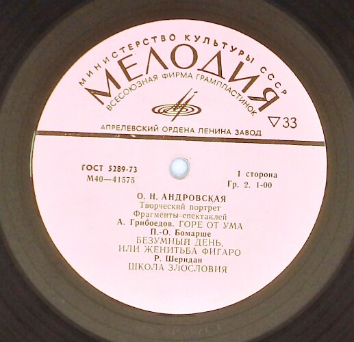 О. Н. АНДРОВСКАЯ. Творческий портрет