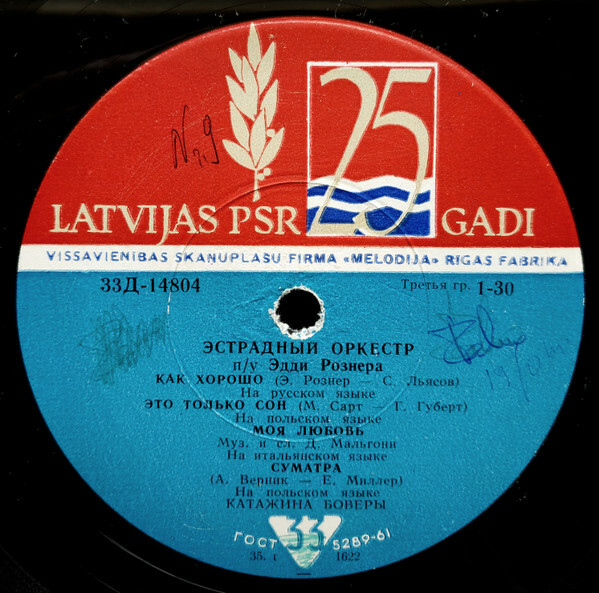 ЭСТРАДНЫЙ ОРКЕСТР п/у Э. РОЗНЕРА