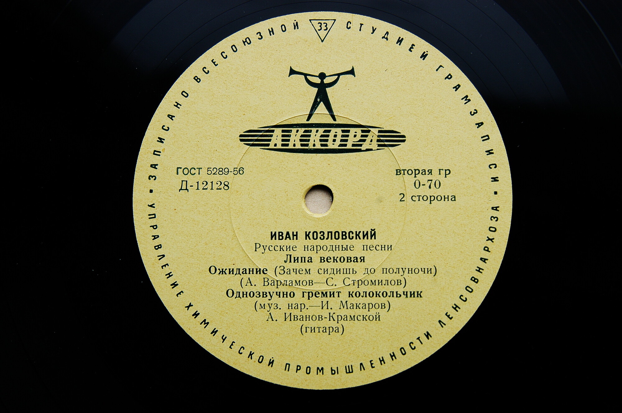 КОЗЛОВСКИЙ Иван - Русские народные песни.  А. Иванов-Крамской (гитара)