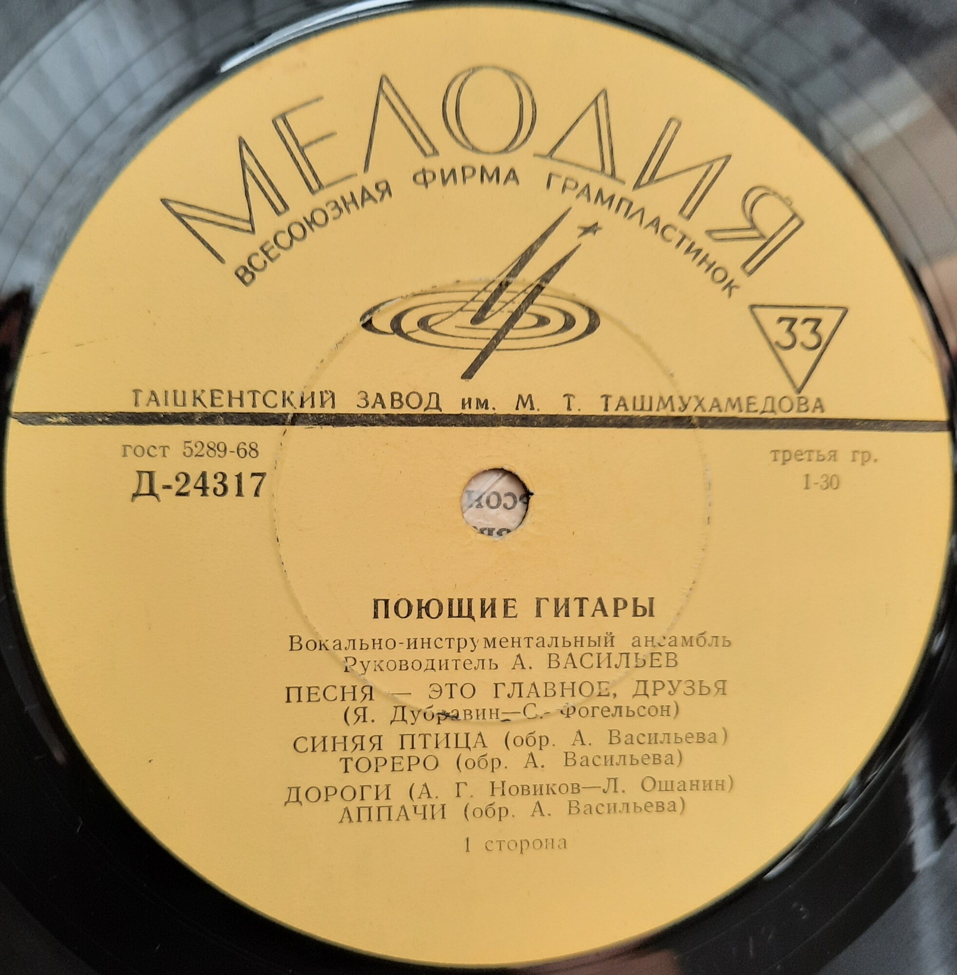 ВИА "Поющие гитары", рук. А. Васильев