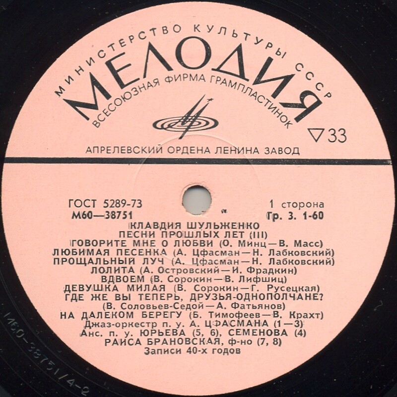 Клавдия Шульженко. Песни прошлых лет