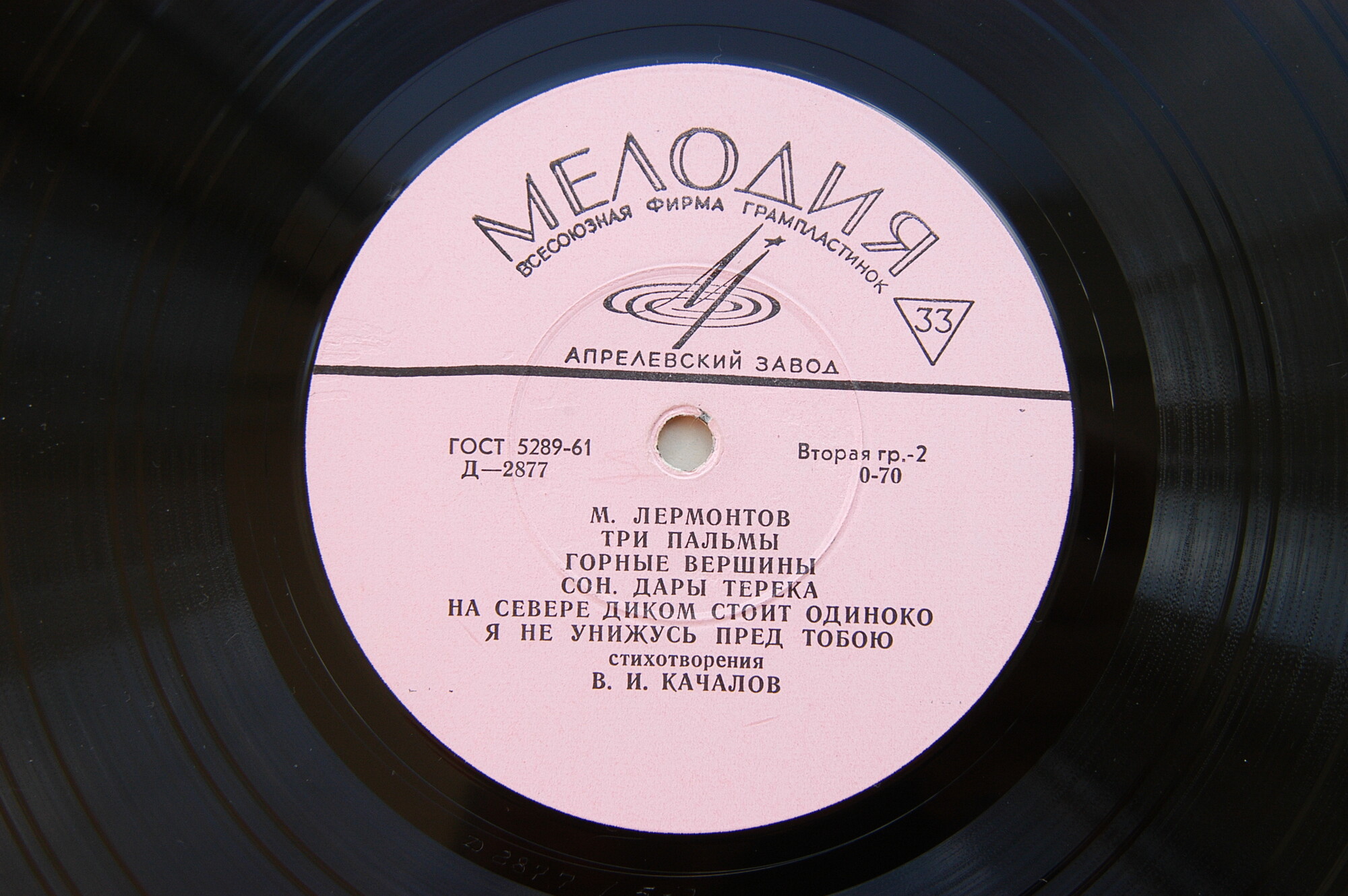 Стихотворения Пушкина и Лермонтова в исполнении В. Качалова