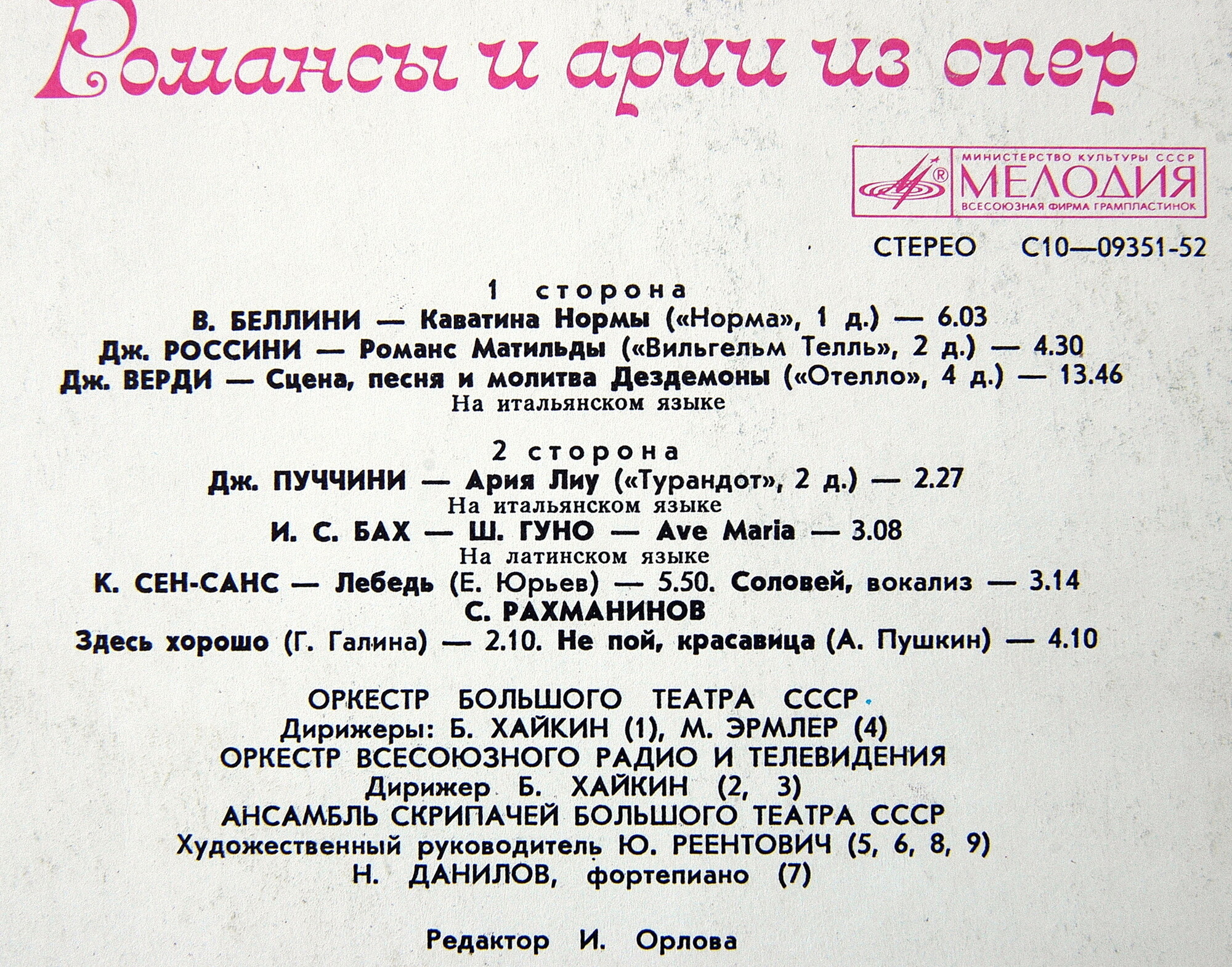 Ольга Басистюк (сопрано) - Романсы и арии из опер