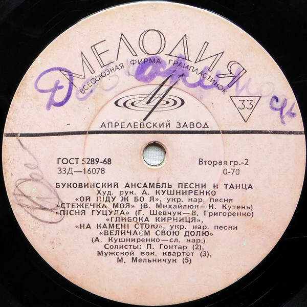 Буковинский ансамбль песни и танца УССР