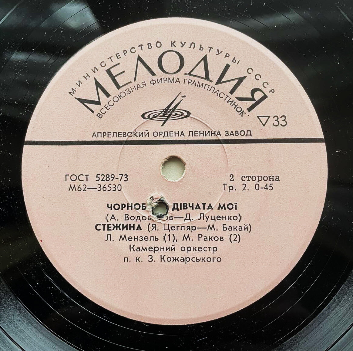 Украинская эстрада. Камерный оркестр  п.р.  З. Кожарского .  Камерний оркестр  п.к. З. Кожарського