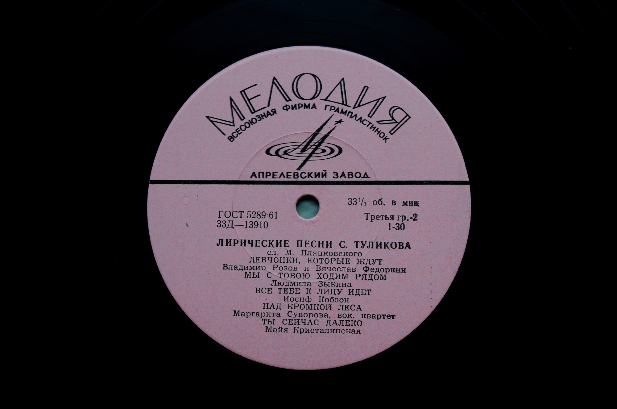 Лирические песни Серафима Туликова