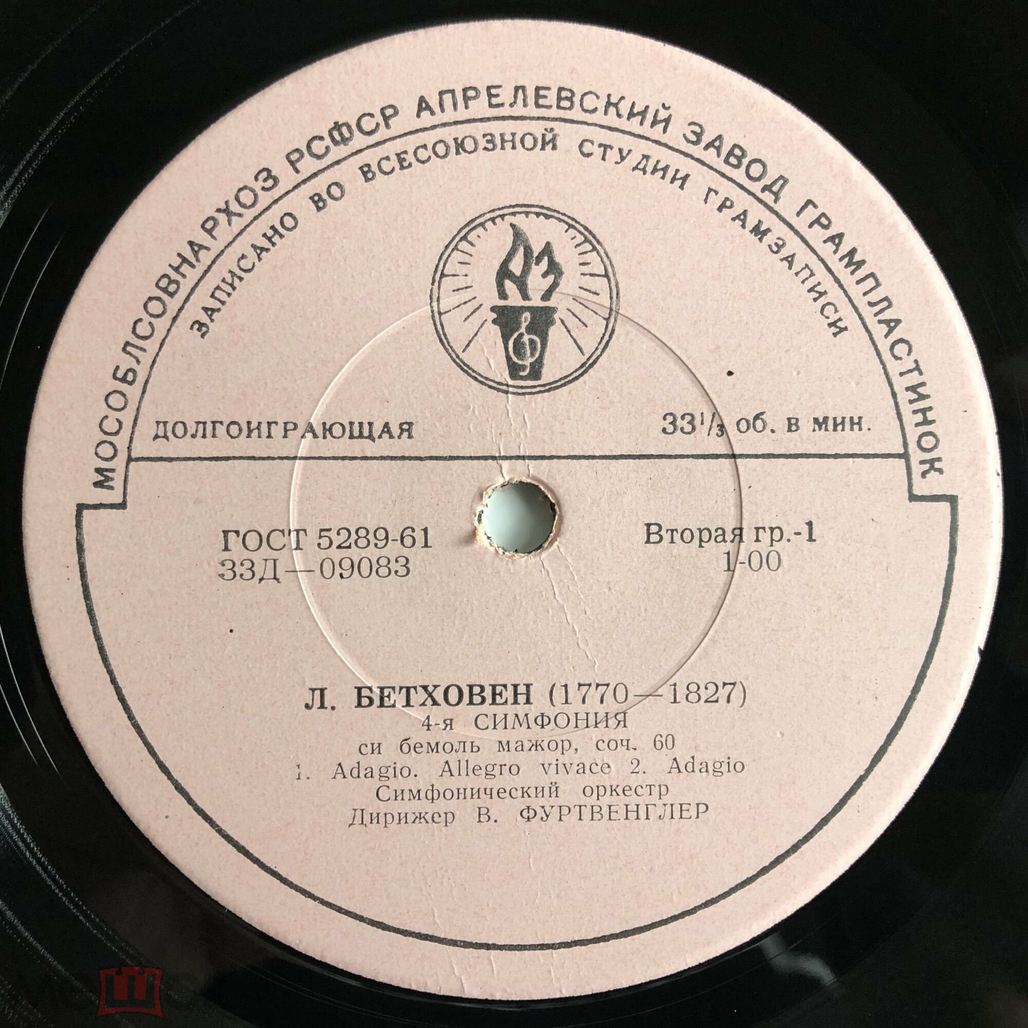 Л. Бетховен: Симфония № 4 си бемоль мажор, соч. 60 (В. Фуртвенглер)