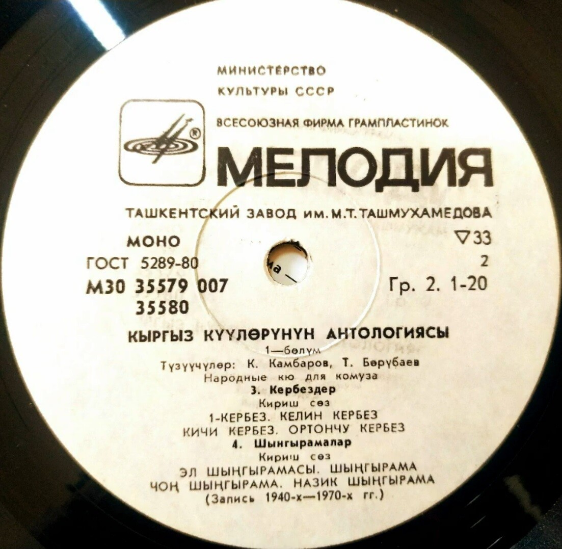 АНТОЛОГИЯ КИРГИЗСКИХ КЮ. I часть