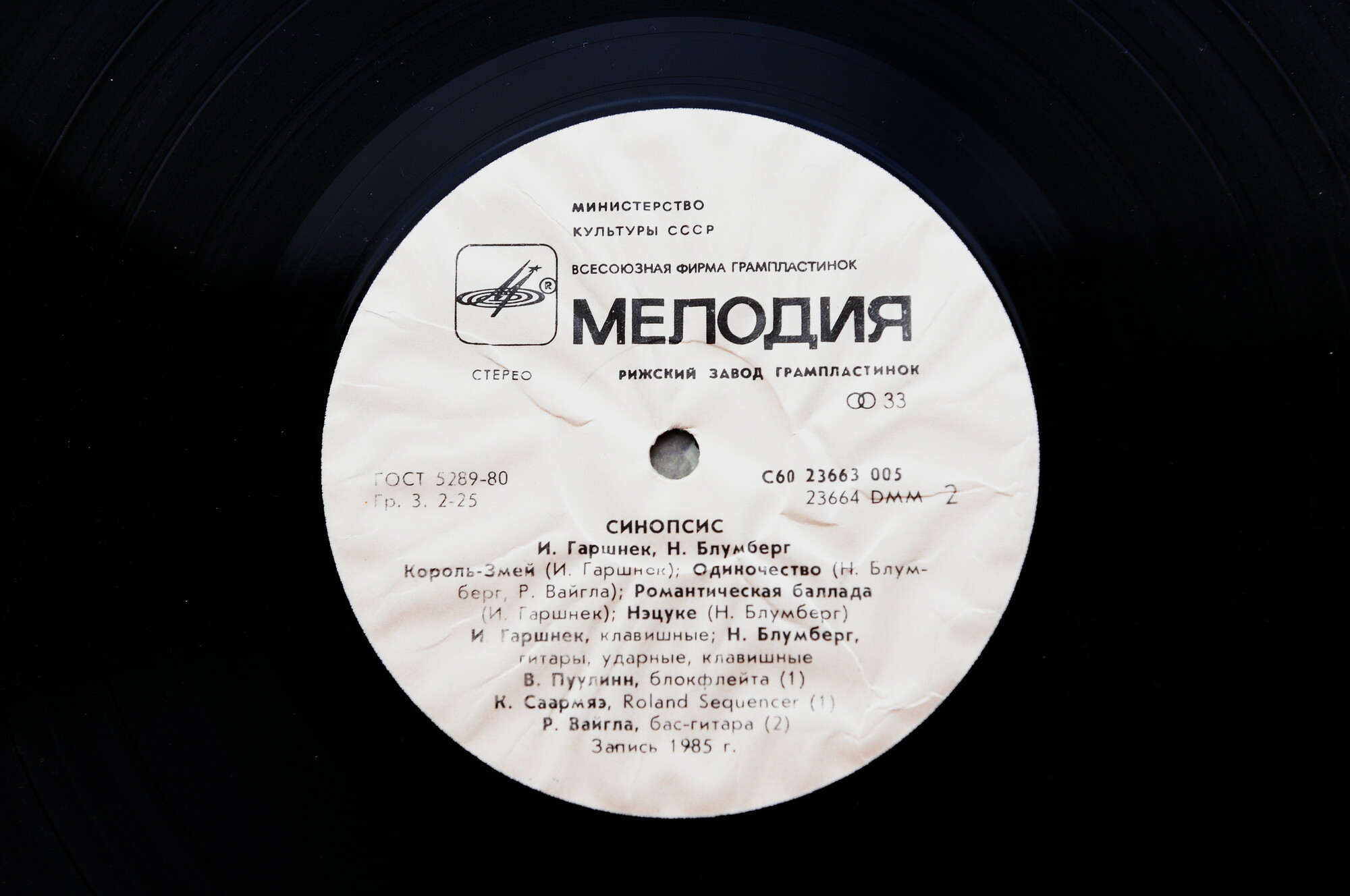 СИНОПСИС (SYNOPSIS): Игорь Гаршнек и Невил Блумберг