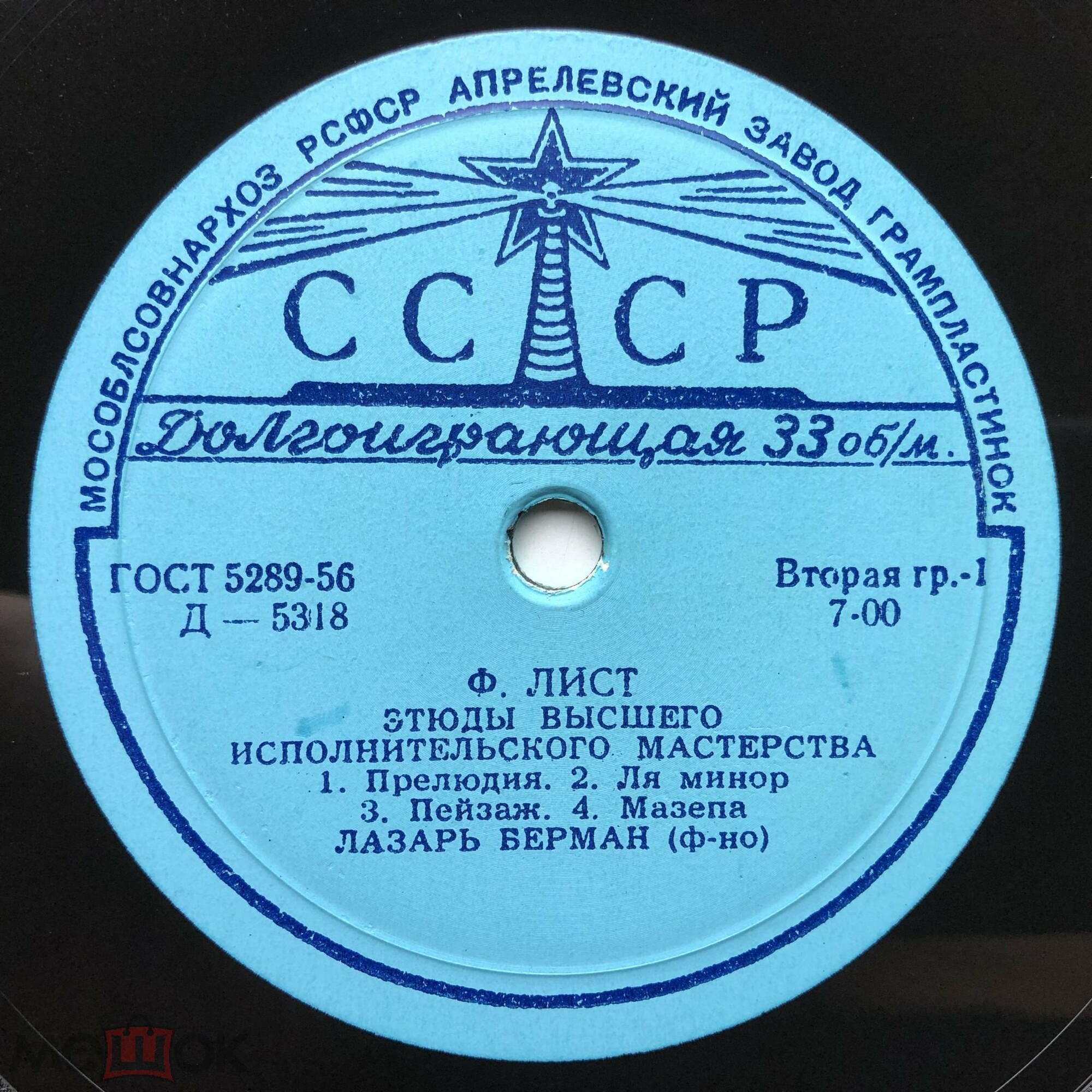 Ф. ЛИСТ Этюды высшего исполнительского мастерства (Лазарь Берман, ф-но)